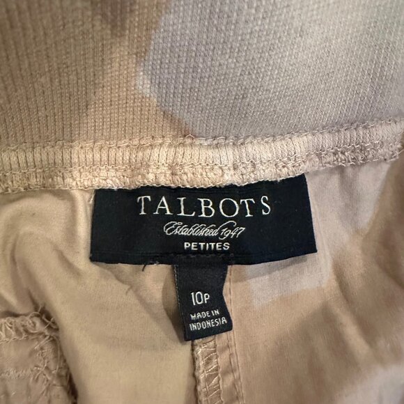 TALBOTS 10 PETITE WOMENS TAN PULL ON KHAKI TAN PANTS - Picture 6 of 10